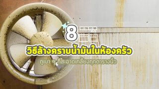 8 วิธีล้างคราบมันในห้องครัว ถูเบา ๆ ก็สะอาดเกลี้ยงทุกตารางนิ้ว