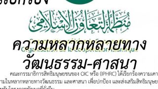 กรรมการสิทธิ์ฯ OIC เรียกร้องการส่งเสริมความหลากหลายทางวัฒนธรรม-ศาสนา