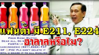 ข้อเท็จจริง เรื่องน้ำอัดลมแฟนต้า มีไขมันหมู E211 และ E224