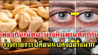 เพียงกินเม็ดมะม่วงหิมพานต์ ทุกวัน ร่างกายจะเปลี่ยนแปลงอย่างมาก