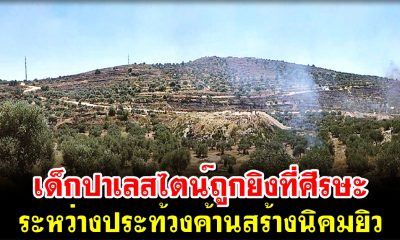 เด็กปาเลสไตน์ถูกยิงที่ศีรษะ ระหว่างประท้วงค้านสร้างนิคมยิวใหม่ทางเหนือของเวสต์แบงก์