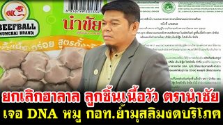 ยกเลิกฮาลาล ลูกชิ้นเนื้อวัว ตรานำชัย เจอ DNA หมู กอท.ย้ำมุสลิมงดบริโภค