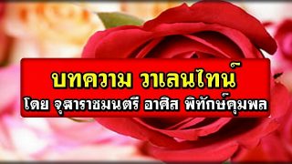 บทความ วาเลนไทน์ โดย อาศิส พิทักษ์คุมพล จุฬาราชมนตรี